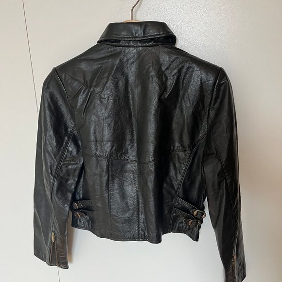 Vintage Opera Black Leather Jacket - Picture 6 of 11